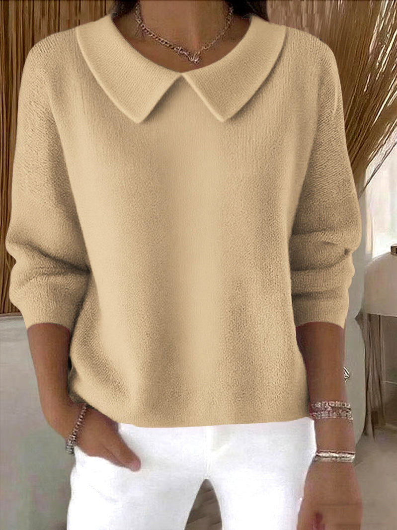 🔥🌸【S-3XL】【Jesienna nowość】Wygodny top damski z długim rękawem i dekoltem w serek – Ciepły i stylowy