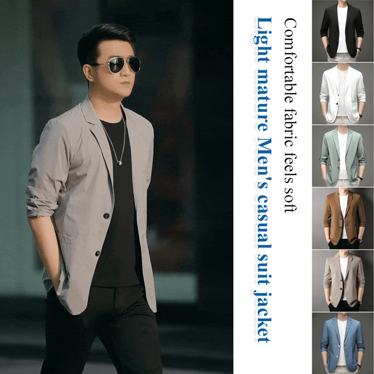【50% zniżki】【M-5XL】Męska letnia kurtka biznesowa Ice Silk oddychająca--3905875