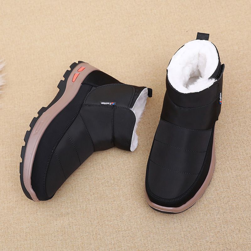 🔥【39-45】👟Męskie buty zimowe z czystej bawełny oraz aksamitu i grubego futra-3793608