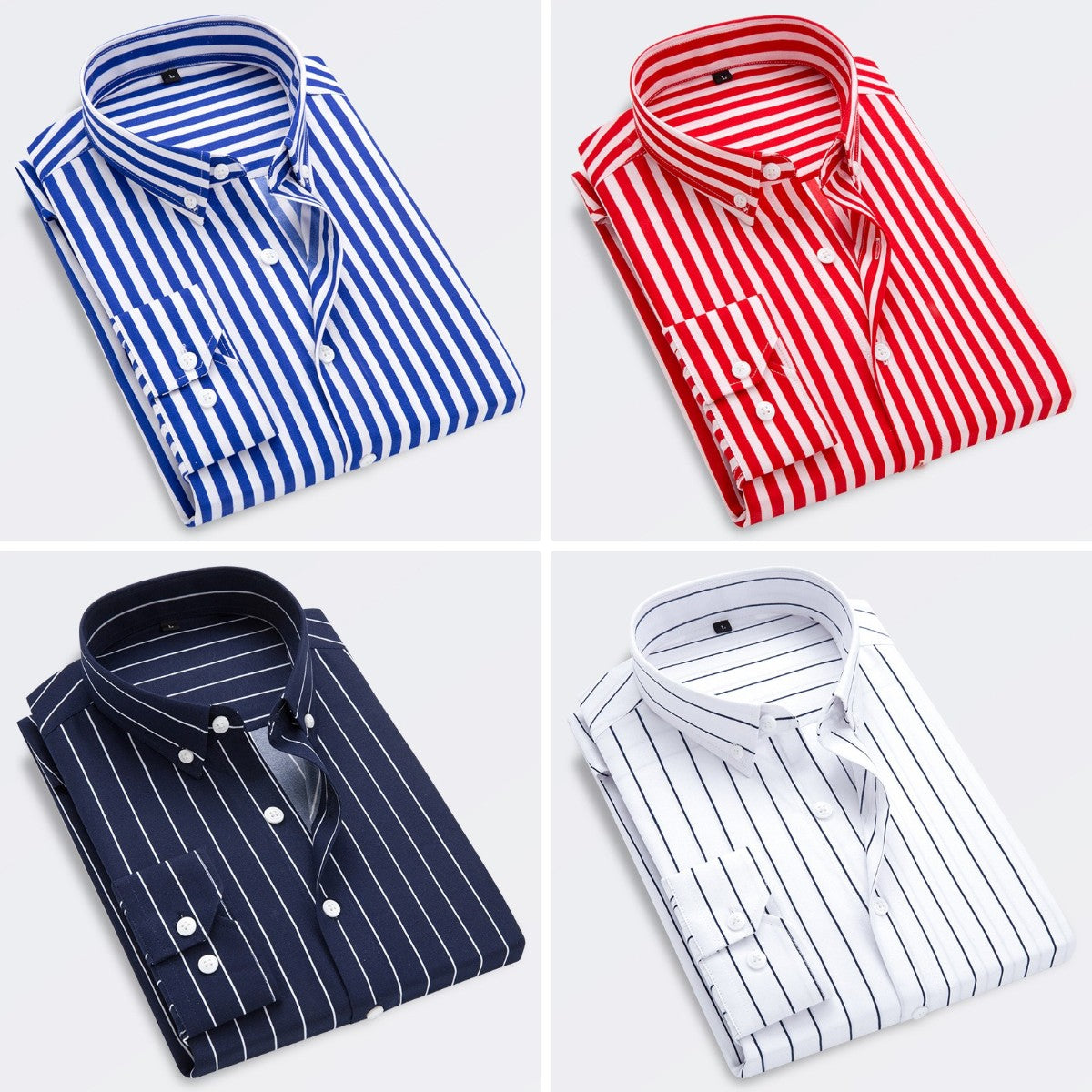 🔥👕🔥【M-5XL】Męska koszula biznesowa w paski z długim rękawem 2025