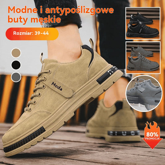 ✨🎉【39-44】2025 nowe męskie miękkie skórzane oddychające buty sportowe casualowe