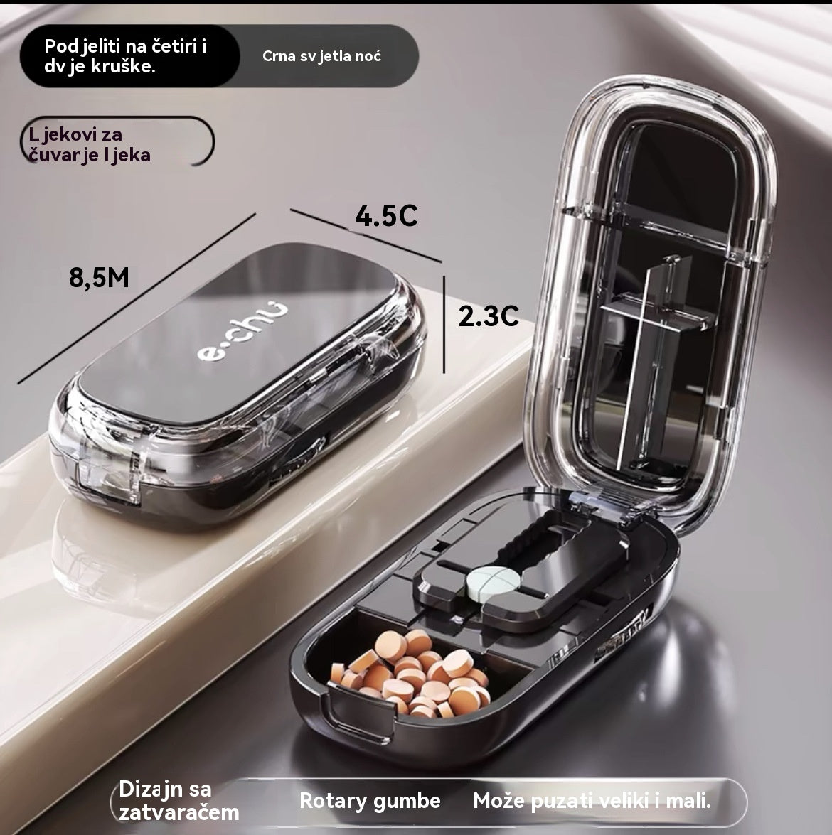 🔥👍【Plaćanje pouzećem】🌈Prijenosni dozator tableta - Dozator tableta za ručnu prtljagu