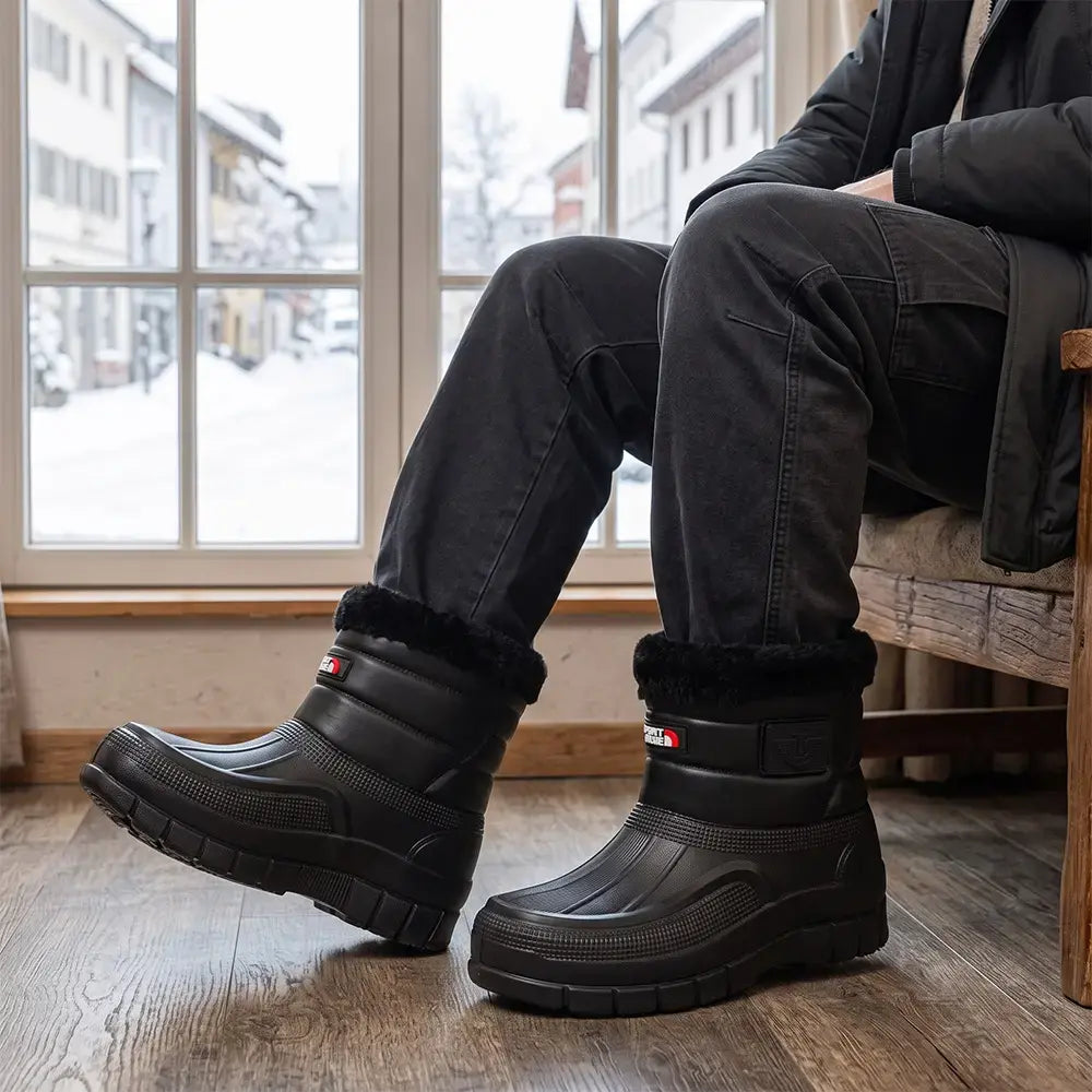✨【Veľkosti 40-45】Pánske teplé a nepremokavé outdoorové topánky s flísovou podšívkou, vhodné do daždivého a zasneženého počasia