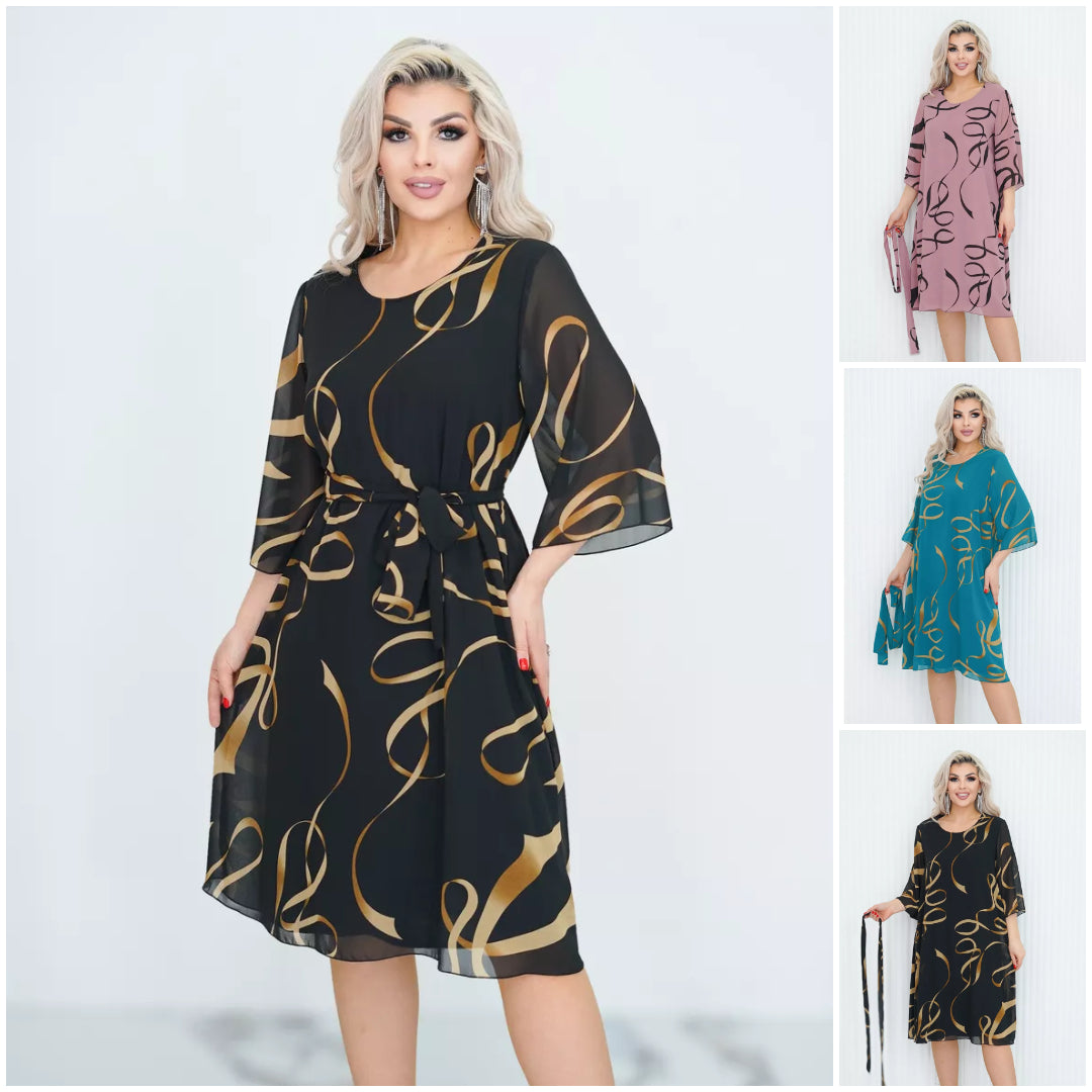 💕【Ograniczona ilość】💕【S-3XL】2025 Modna cienka elegancka sukienka koronkowa z falbankami na rękawach