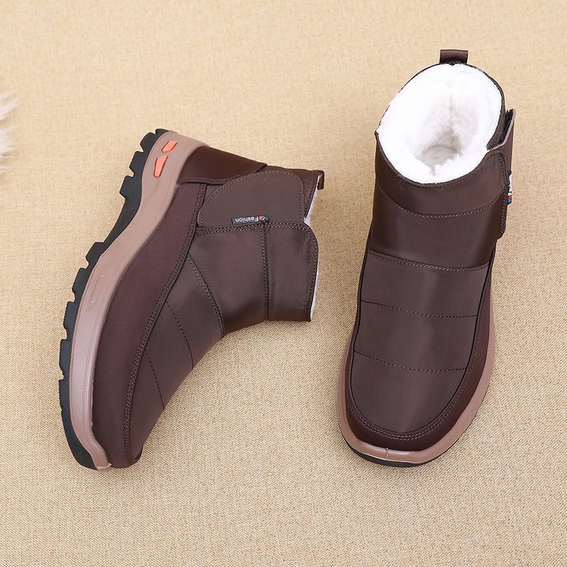 🔥【39-45】👟Męskie buty zimowe z czystej bawełny oraz aksamitu i grubego futra-3793608
