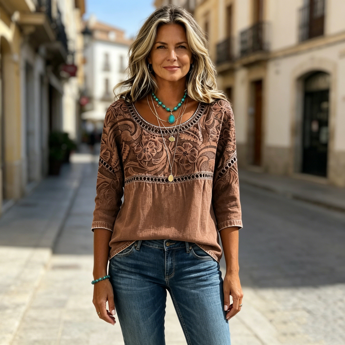 ✨🎉【Oferta especial🔥】【S-5XL】Camiseta estampada de moda de verano para mujer - Cómoda y casual
