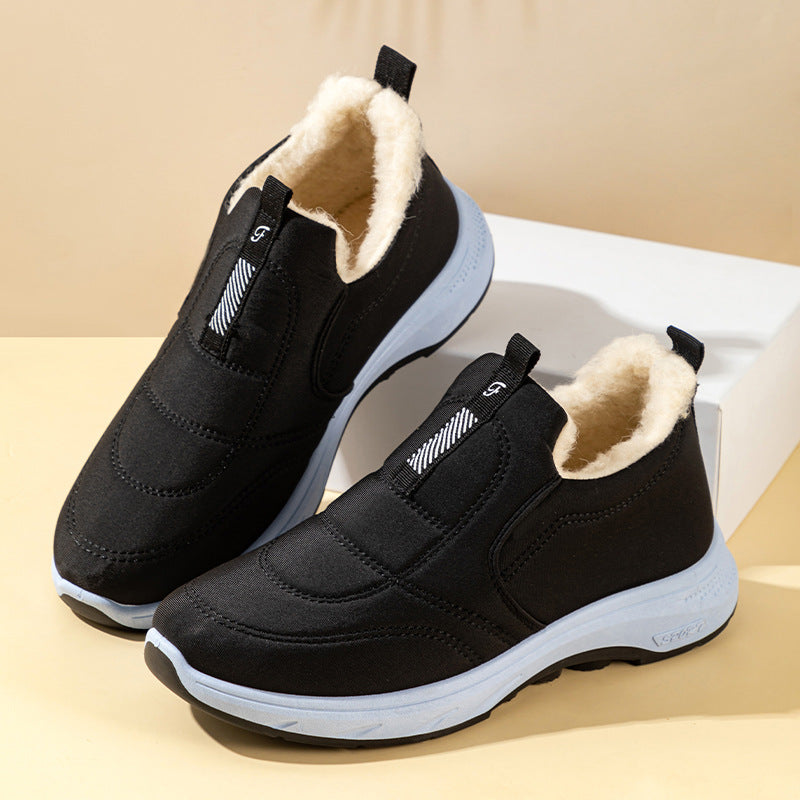 😀🎉aksamitne i pogrubiające🔥【35-41】ciepłe, bawełniane, wodoodporne buty zimowe dla kobiet-3808923