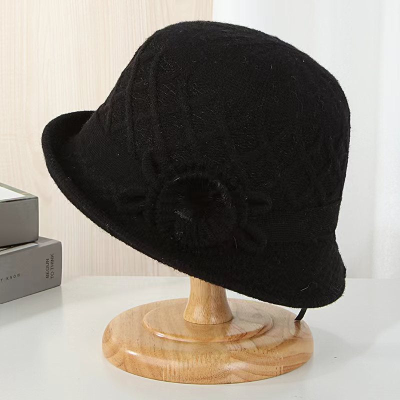 👒💃2025 nowa, jesienno-zimowa, modna, ciepła czapka z wywijanym brzegiem-3907669