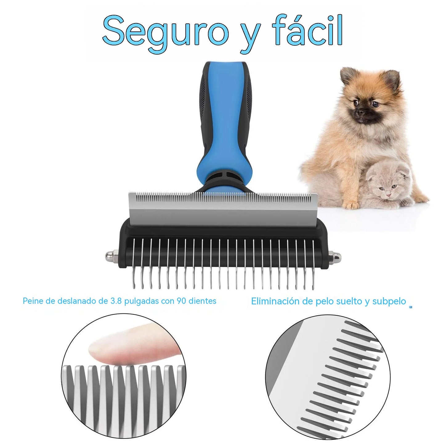 【Compra 1 y lleva 1 + 50% off】🐾 Herramienta profesional para eliminar el pelo muerto de perros y gatos: suave, eficaz y un hogar libre de pelo ✨💖