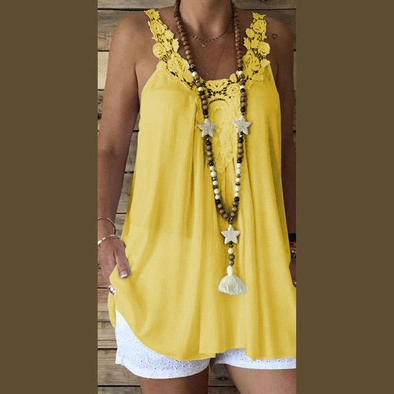 đșđ ăS-5XLăNowa letnia damska luĆșna koronkowa odzieĆŒ damska w jednolitym kolorze-3692877