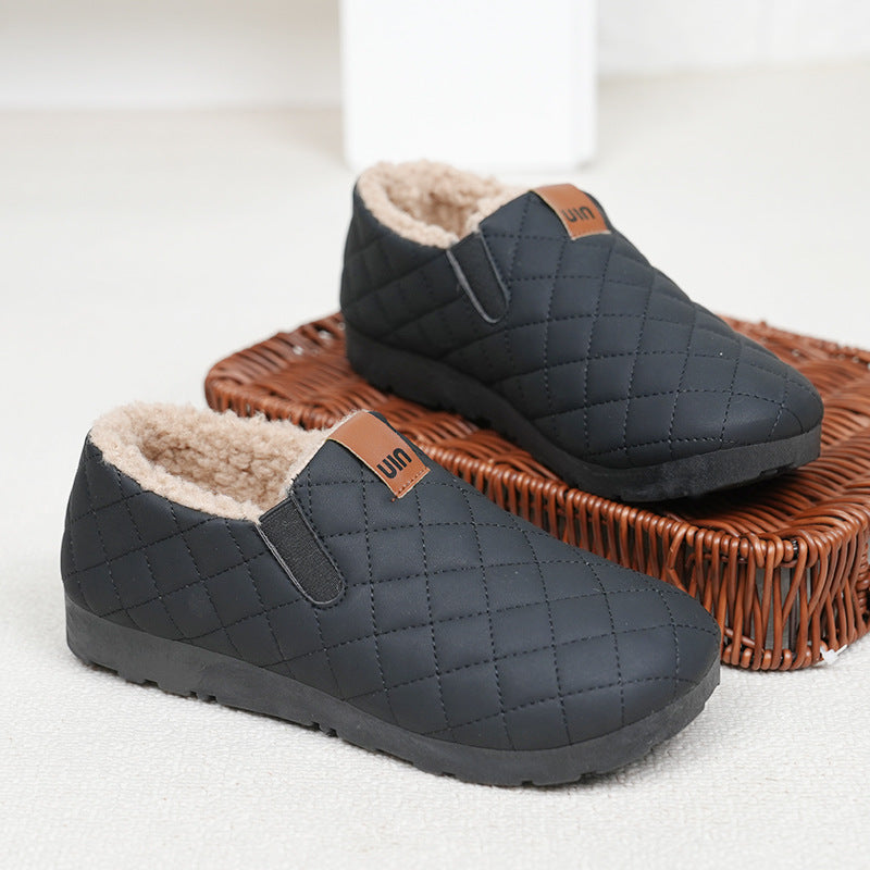 🔥【35-41】2024 Jesienno-zimowe modne, codzienne, grube, aksamitne, ciepłe i miękkie damskie bawełniane buty-3833236