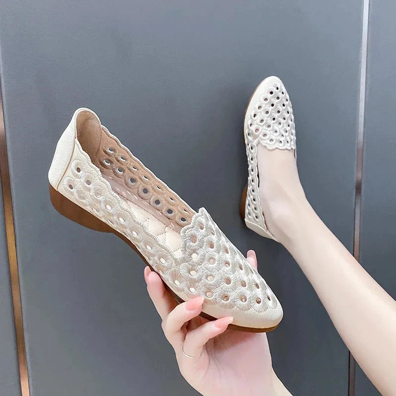 🌺🌺【35-41】🩰Damskie buty z miękką podeszwą i wydrążonymi cholewkami-3923387