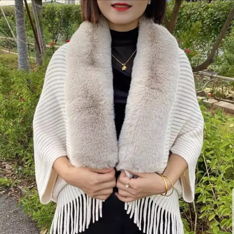 š„š„ Cardigan tricotat cald, cu Čal, guler de blanÄ, 2025