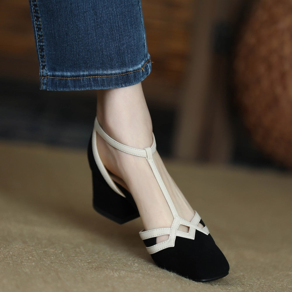 🔥🌈【Ograniczona ilość】【35-40】2025 Lato Nowe Modne Eleganckie Francuskie Delikatne Niskie Obcasy Damskie Sandały
