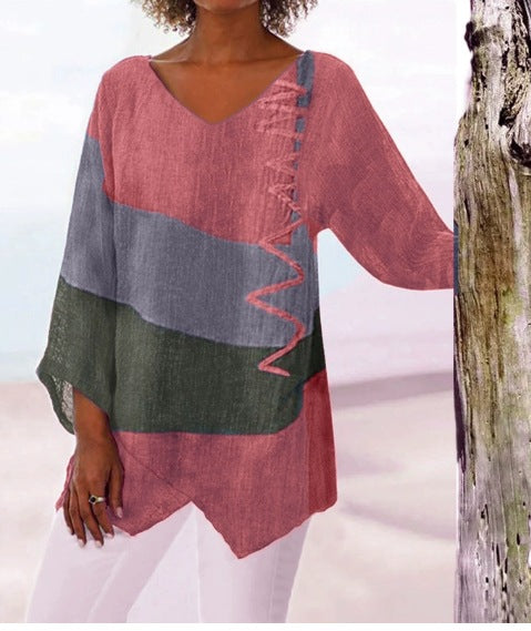 🔥✨【S–5XL】Nové jesenné dámske elegantné ležérne tričko s dlhým rukávom voľného strihu