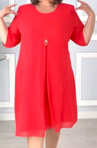 🥰【S-5XL】2025 Prosta wielokolorowa sukienka,🌷🏆Klasyczne i stylowe, komfortowe w noszeniu