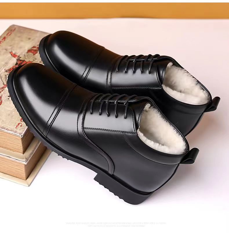 【50% ZNIŻKI】【39-44】Męskie zimowe skórzane buty z grubą i ciepłą podeszwą-3801464