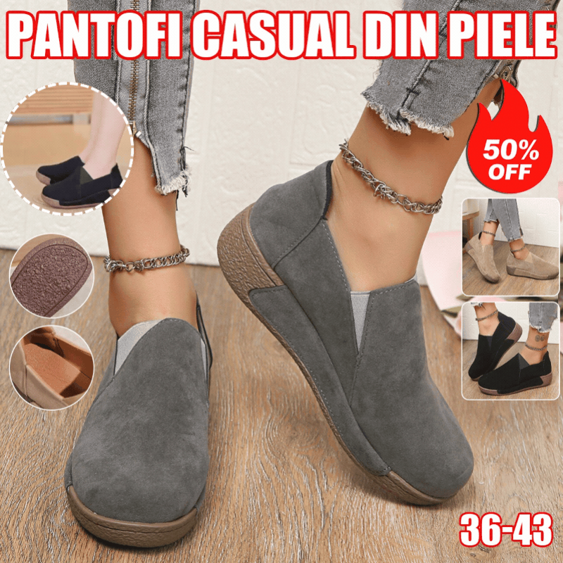 🔥🍁【Jesienny nowy styl✨】【36-43】🍂Modne, wysokiej jakości damskie skórzane buty codzienne