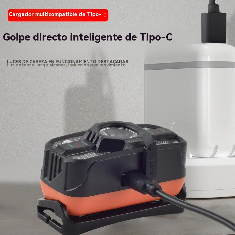 💥【50% de descuento】🌟💡Faros LED de inducción con carga USB inteligente