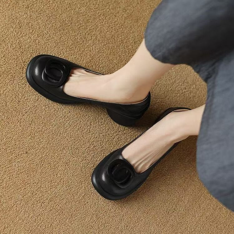 👠【Ograniczona oferta 50%】【35-40】Nowe wygodne skórzane buty 2025 👠 Retro obcas 5 cm 🌟 Eleganckie i uniwersalne