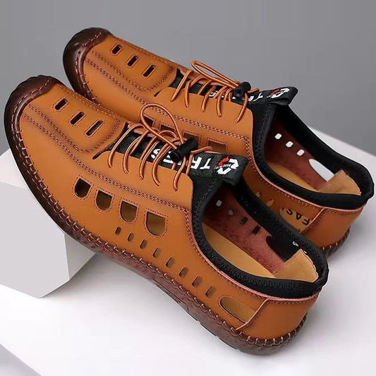 ⚡【39-44】🔥2025 nowe letnie męskie oddychające, wydrążone, miękkie, codzienne buty z dziurami, 💧 oddychające, lekkie i odporne na pot, ⛱ uniwersalne, swobodne i wygodne do noszenia na zewnątrz