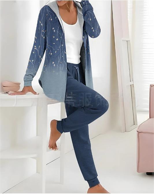 š„ćS-3XLćš„Jesienno-zimowy damski dwuczÄÅciowy garnitur z nadrukiem, spodnie z dÅugim rÄkawem3824446