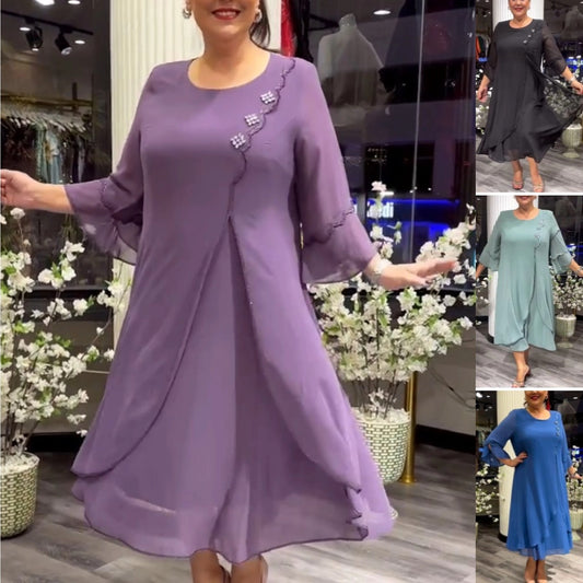 💖【S-5XL】❤️2025 Nowe wysokiej jakości sukienki szyfonowe