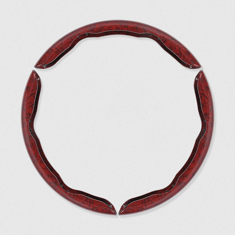 🔥🔥Bestseller w Polsce🔥🔥🚗【1 zestaw 3 sztuk】Drewniana antypoślizgowa osłona kierownicy samochodu