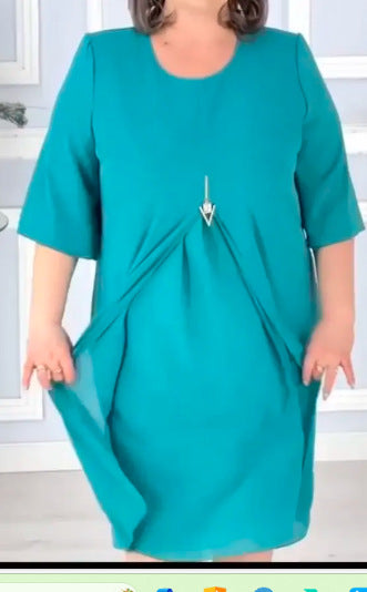 🥰【S-5XL】2025 Prosta wielokolorowa sukienka,🌷🏆Klasyczne i stylowe, komfortowe w noszeniu