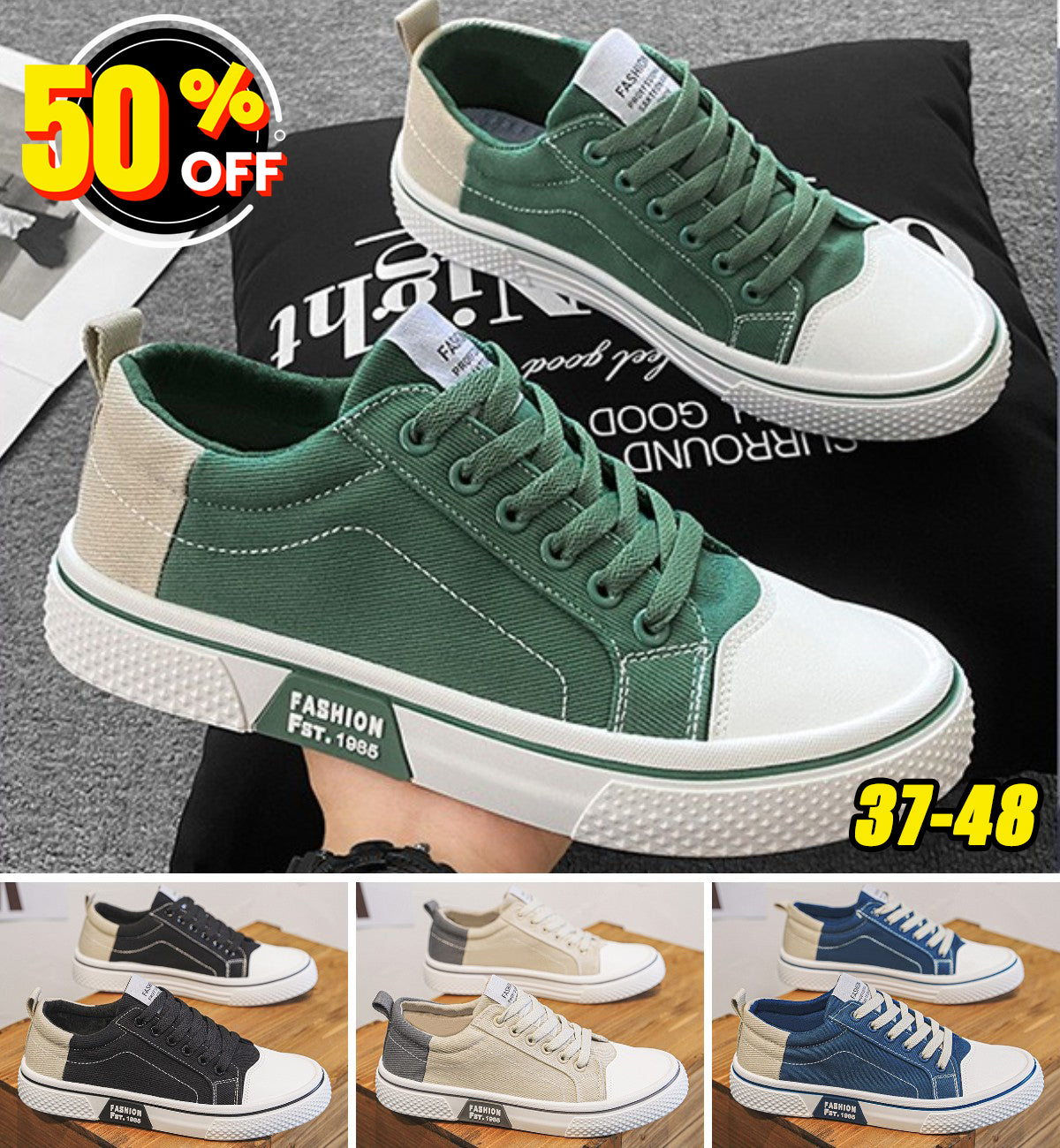 💥💥 (37-48) 👟 2025 lato nowy styl modne, wygodne i oddychające męskie buty płócienne, miękkie podeszwy, brak zmęczenia podczas chodzenia