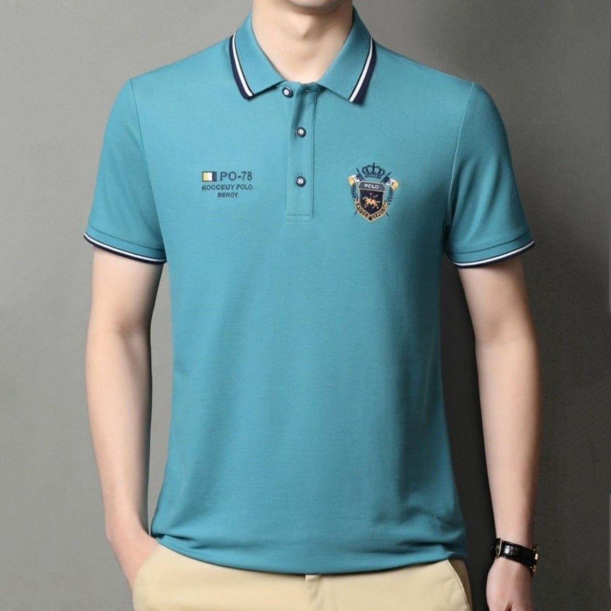 šćOferta por tiempo limitado - 50% de descuentoććM-4XLćš„Nueva camiseta polo para hombre de color liso š