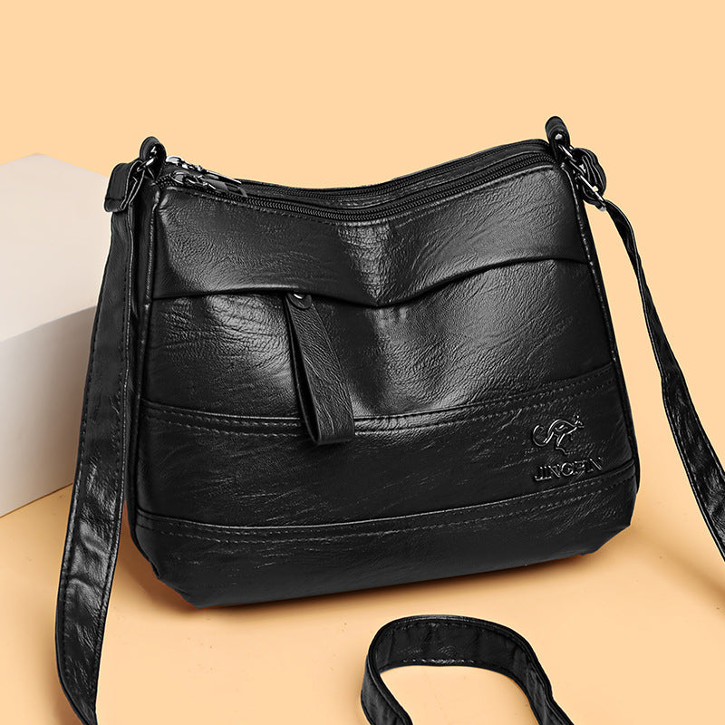 ✨️ 👜 Nowa kolekcja – miękka skórzana torba w stylu vintage, pojemna, wielowarstwowa, na ramię, modna i uniwersalna.-3830263