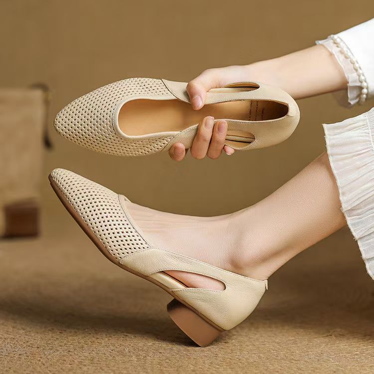 🔥🔥【35-40】Nowe sandały damskie, skóra naturalna, miękka podeszwa, niski obcas, modne i wygodne