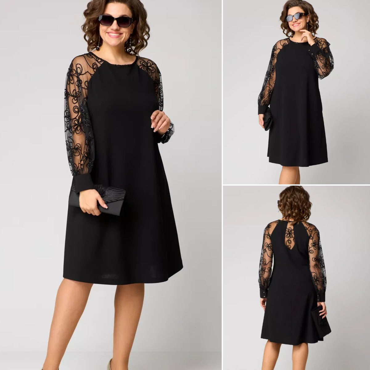 🔥✨【Jesienna nowość】【S-5XL】🍁🍂Nowa elegancka sukienka z wysokiej jakości koronki w stylu vintage