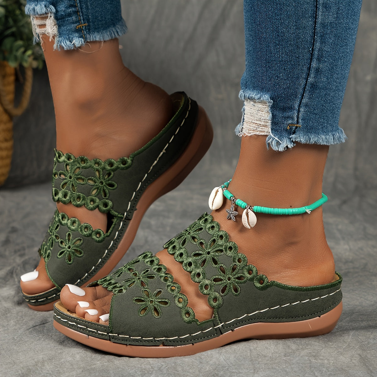 【36-43】Kapcie damskie, wygodne, antypoślizgowe, gruba podeszwa-3707091