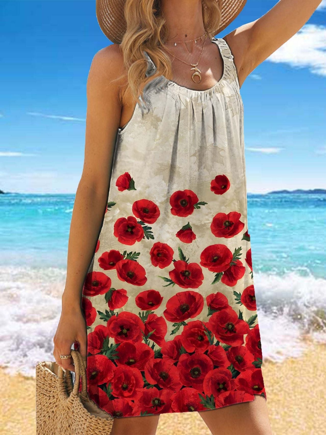 ✨🌊【S-5XL】Nowa letnia sukienka z nadrukiem na rok 2024-3658195