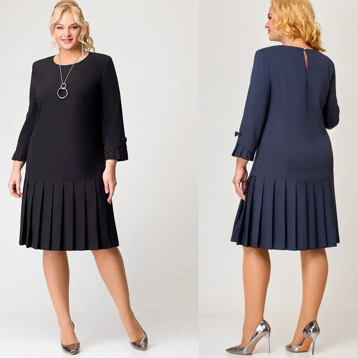 💌【S-5XL】👗2025 нови модерни, елегантни, ретро плесирани полета
