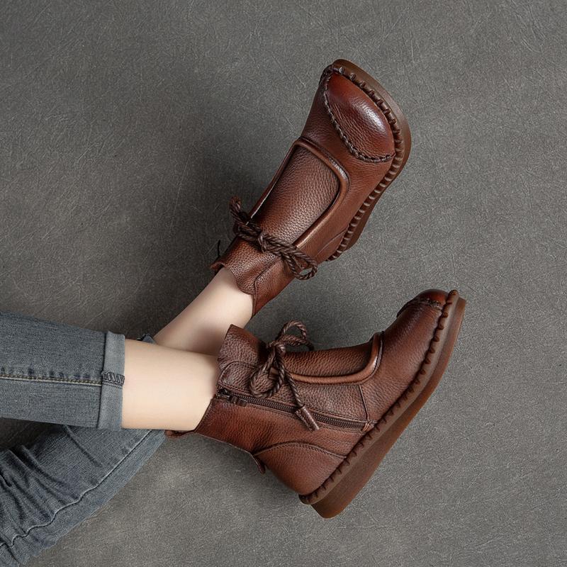 👢🔥【35-40】40 % popusta - 👍 Nove retro mehke usnjene Martin čizme za zgodnjo jesen 2025, zračne in udobne