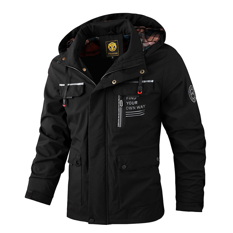 🔥🔥【Promocja odzieży zimowej‼】 【M-6XL】Jesień i zima męska gruba ciepła wiatroszczelna i wodoodporna kurtka