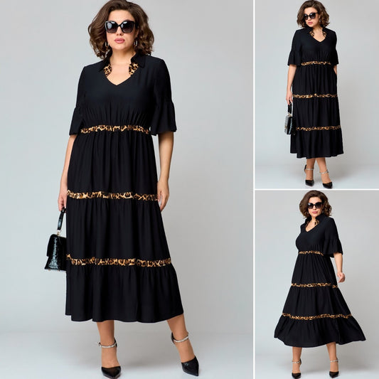 【S-5XL】 Letnia sukienka 2024 dla kobiet, swobodna, oddychająca-3685731
