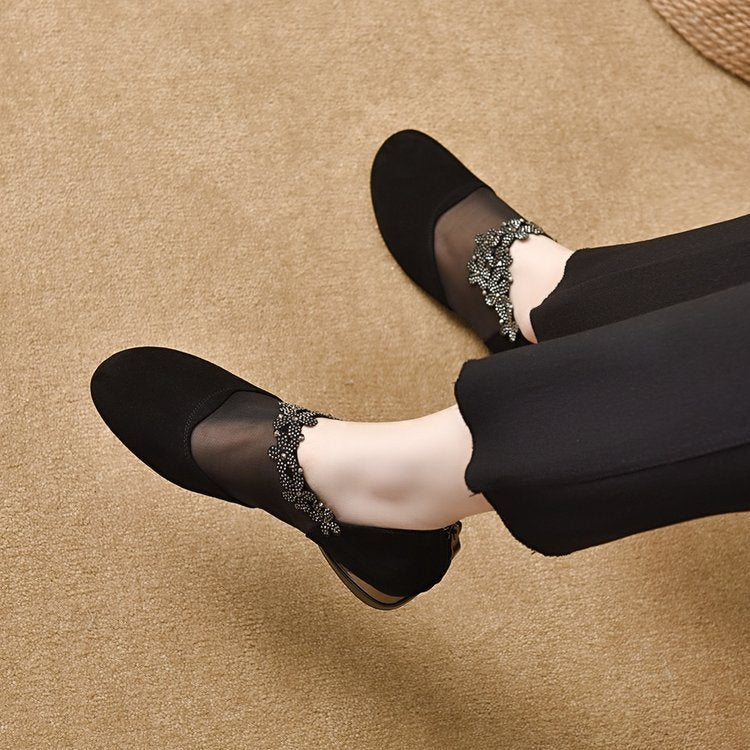 🩰✨【35-41】Nuevos zapatos de mujer con tacón de cuña de malla calada y suela suave ✅️Pago contra entrega
