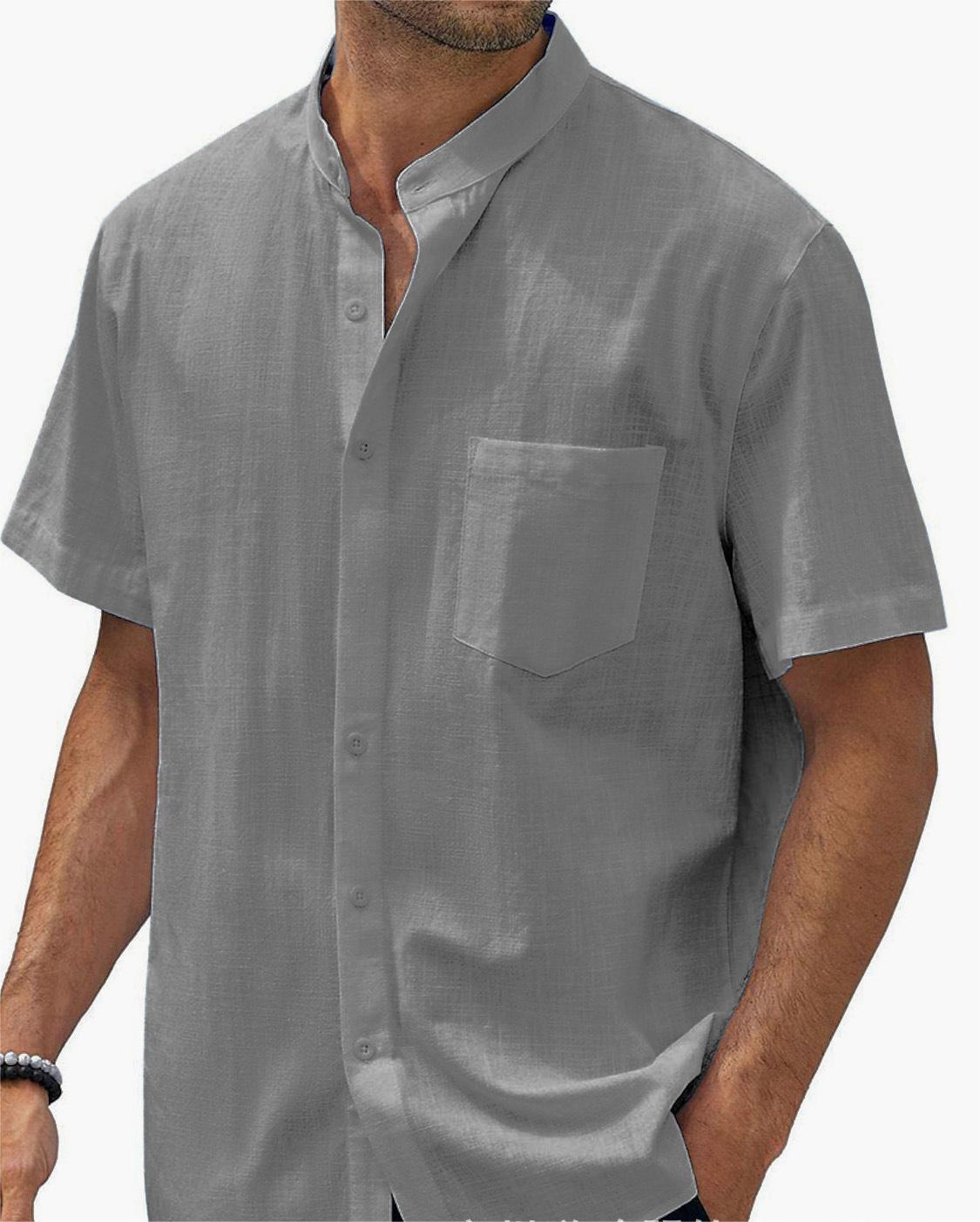 💥Wyprzedaż! Koszula męska na lato — Stylowa, oddychająca, krótki rękaw + Darmowa dostawa
