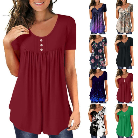 🔥🎉【Ograniczona ilość】【S-5XL】2025 Lato Nowe Modne Miękkie Wygodne Proste Damskie Casualowe Krótkie Rękawy Topy