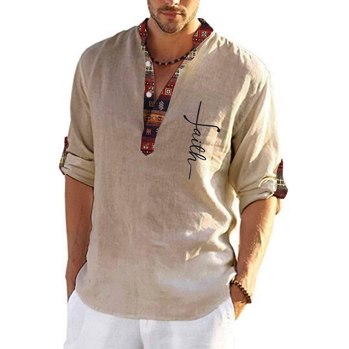 💥👔【49% zniżki 🔥】【S-3XL】Męski T-shirt w dużym rozmiarze z bawełny, koszulka z dekoltem w serek