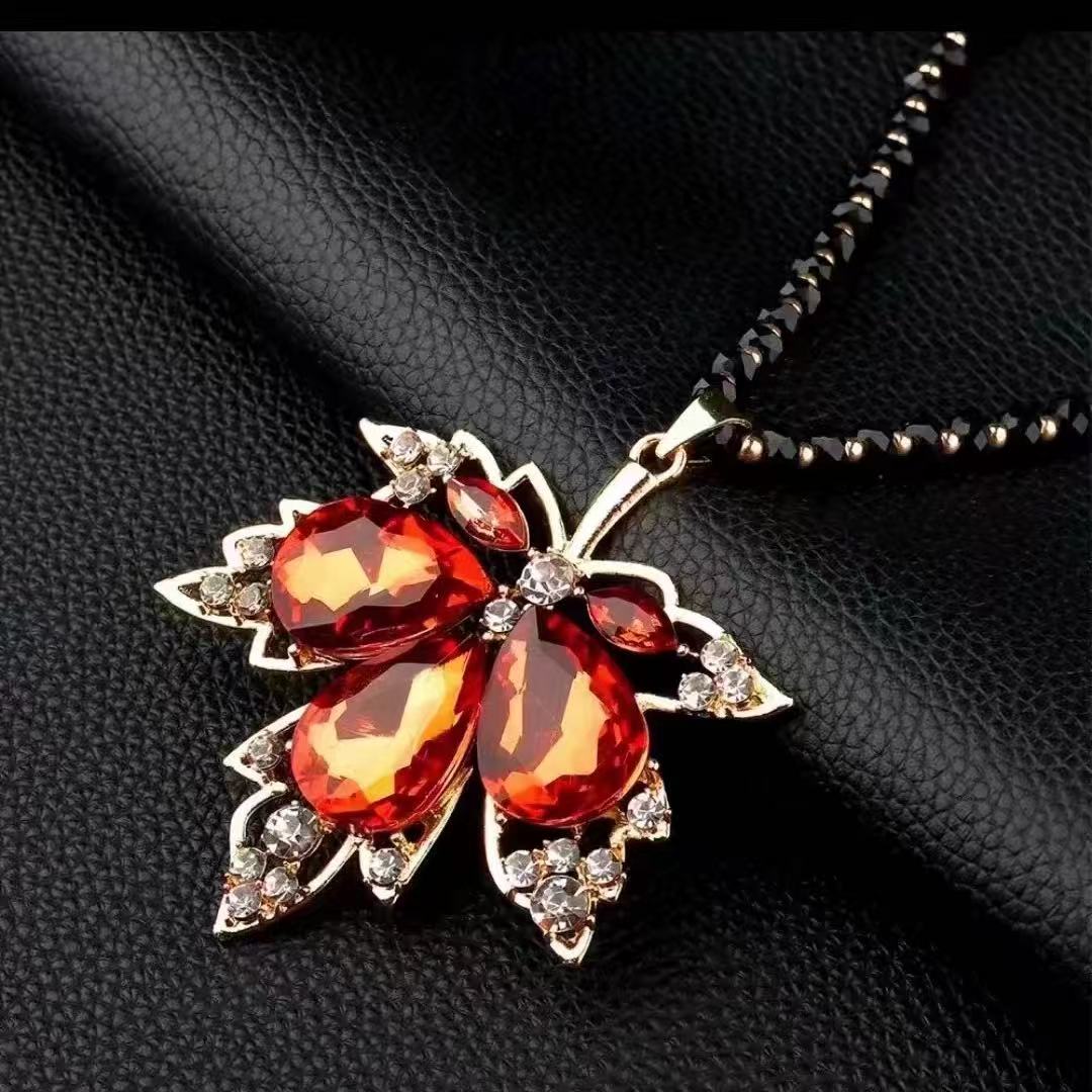 🌷🌈【Най-продавани🔥】【Купете едно, вземете едно безплатно】⛄🌷Аксесоари за есенни/зимни пуловери - елегантно колие с кристално въже