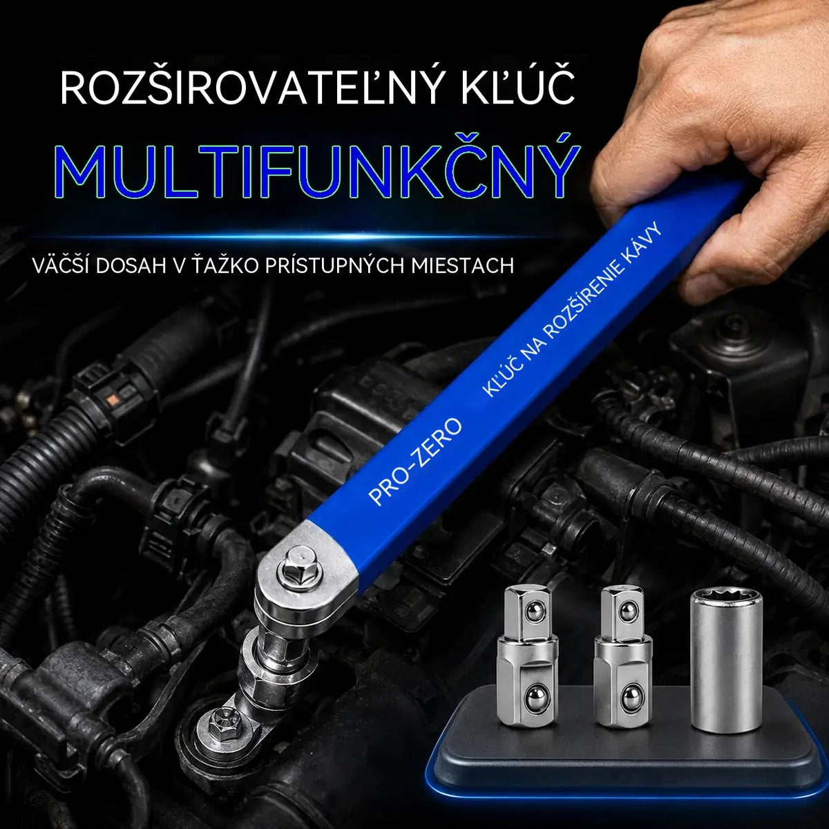 🔥🔧【5-dielna sada】Multifunkčný výsuvný nastaviteľný kľúč – obojsmerný dizajn, bez námahy a jednoduché použitie