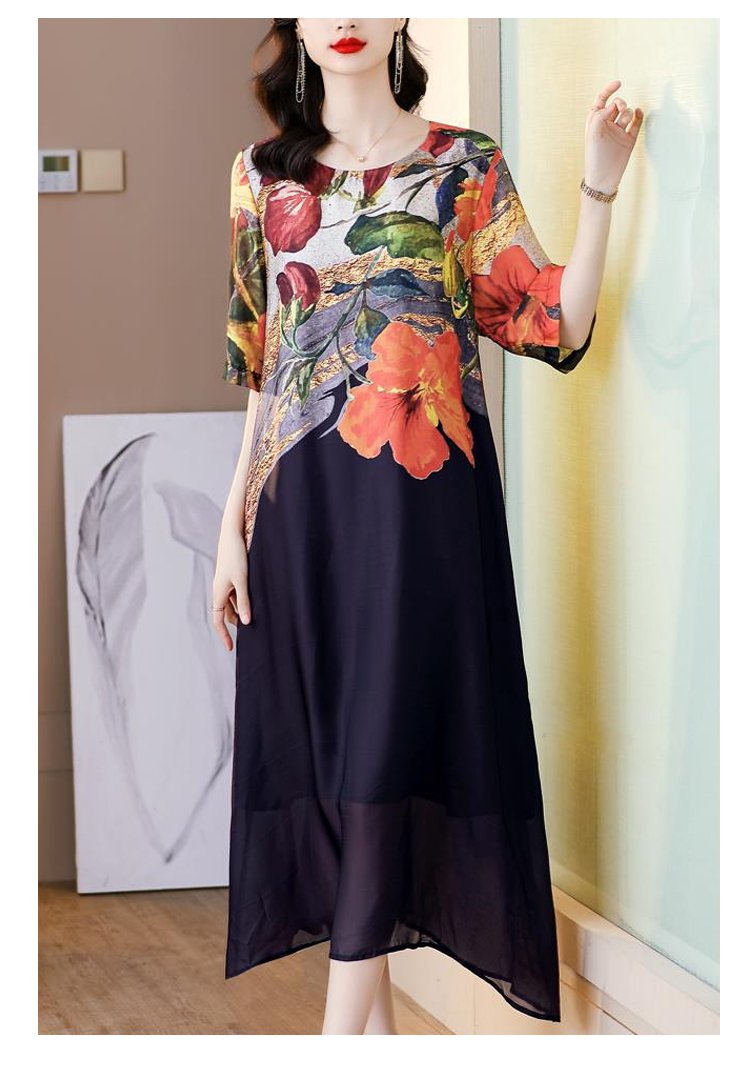 šćM-5XLćElegancka sukienka z nadrukiem