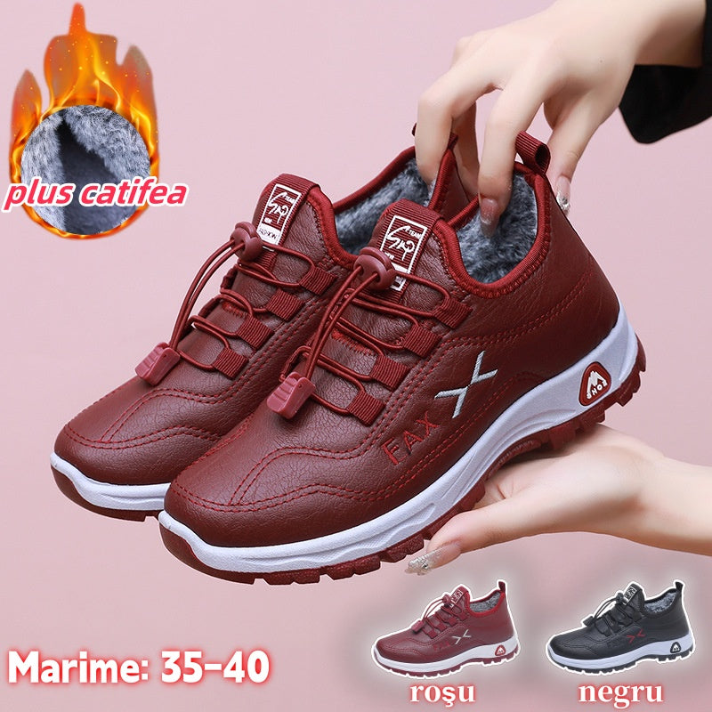 🔥📢【50% zľava ✨】【35-41】Nové dámske zimné čižmy z pravej kože, ručne vyrobené, zamatové, bavlnené