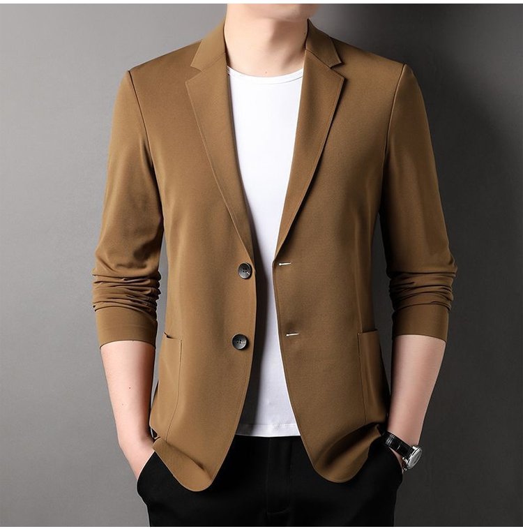 【50% zniżki】【M-5XL】Męska letnia kurtka biznesowa Ice Silk oddychająca--3905875