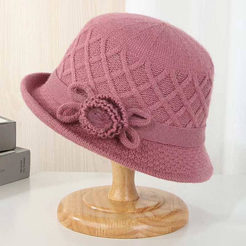 👒💃2025 nowa, jesienno-zimowa, modna, ciepła czapka z wywijanym brzegiem-3907669